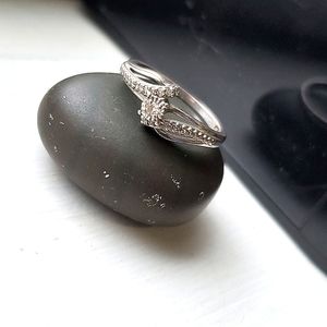 Sterling Silver Diamond Ring